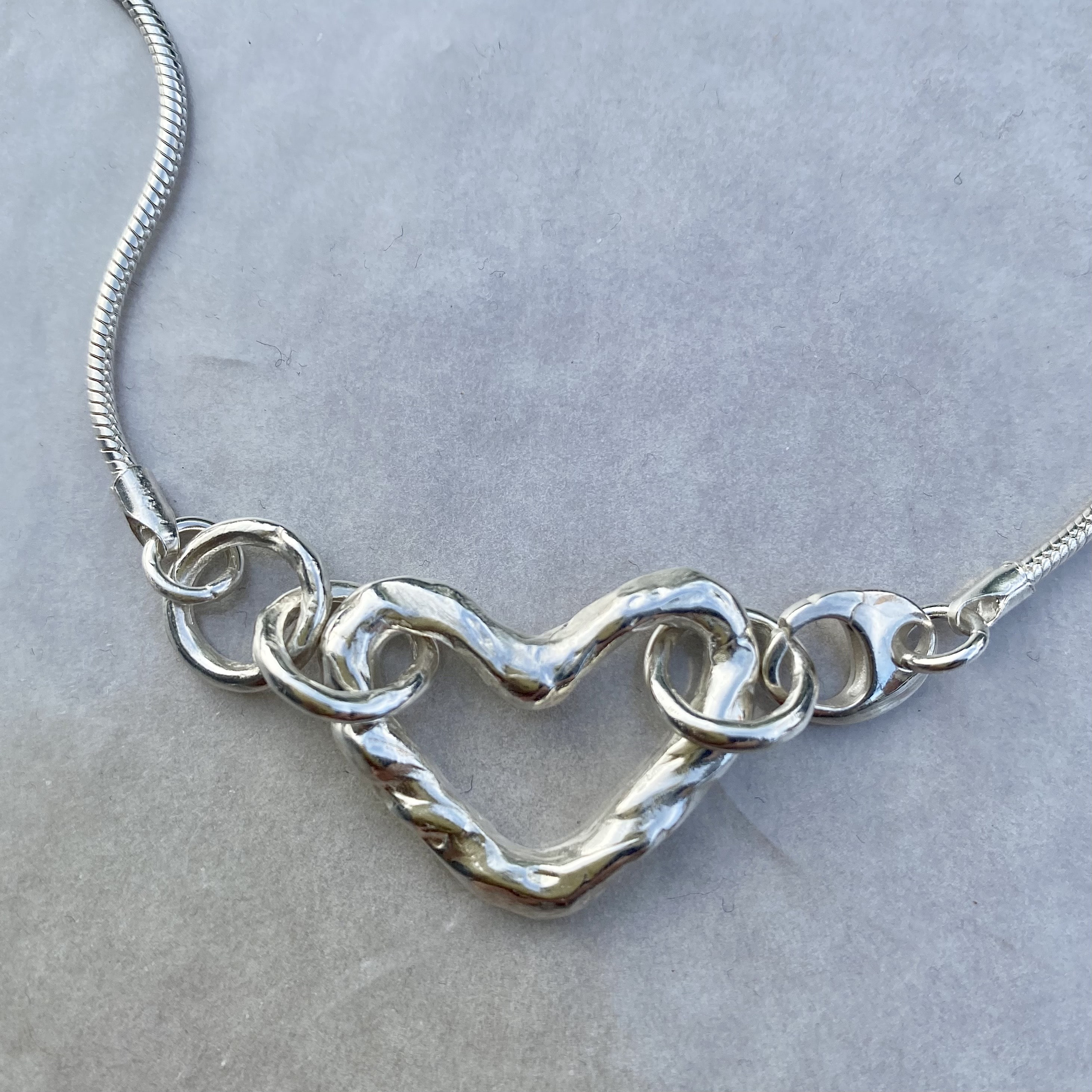 heart ring ring necklace